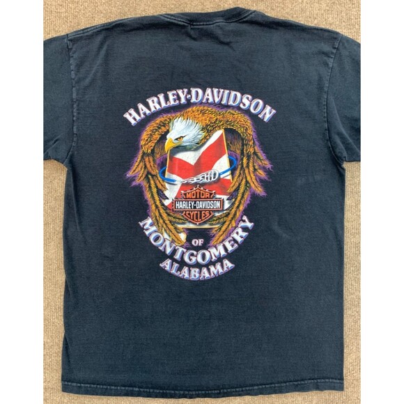 Harley Davidson Shirt Mens M Montgomery Alabama Freedom Ain't Quiet Short Sleeve - Picture 1 of 6